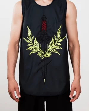 TOP WITH SWORD EMBROIDERY