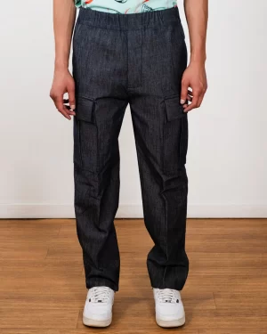 DENIM CARGO PANTS