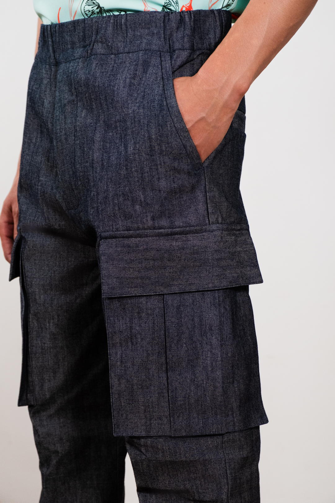 DENIM CARGO PANTS - Image 4
