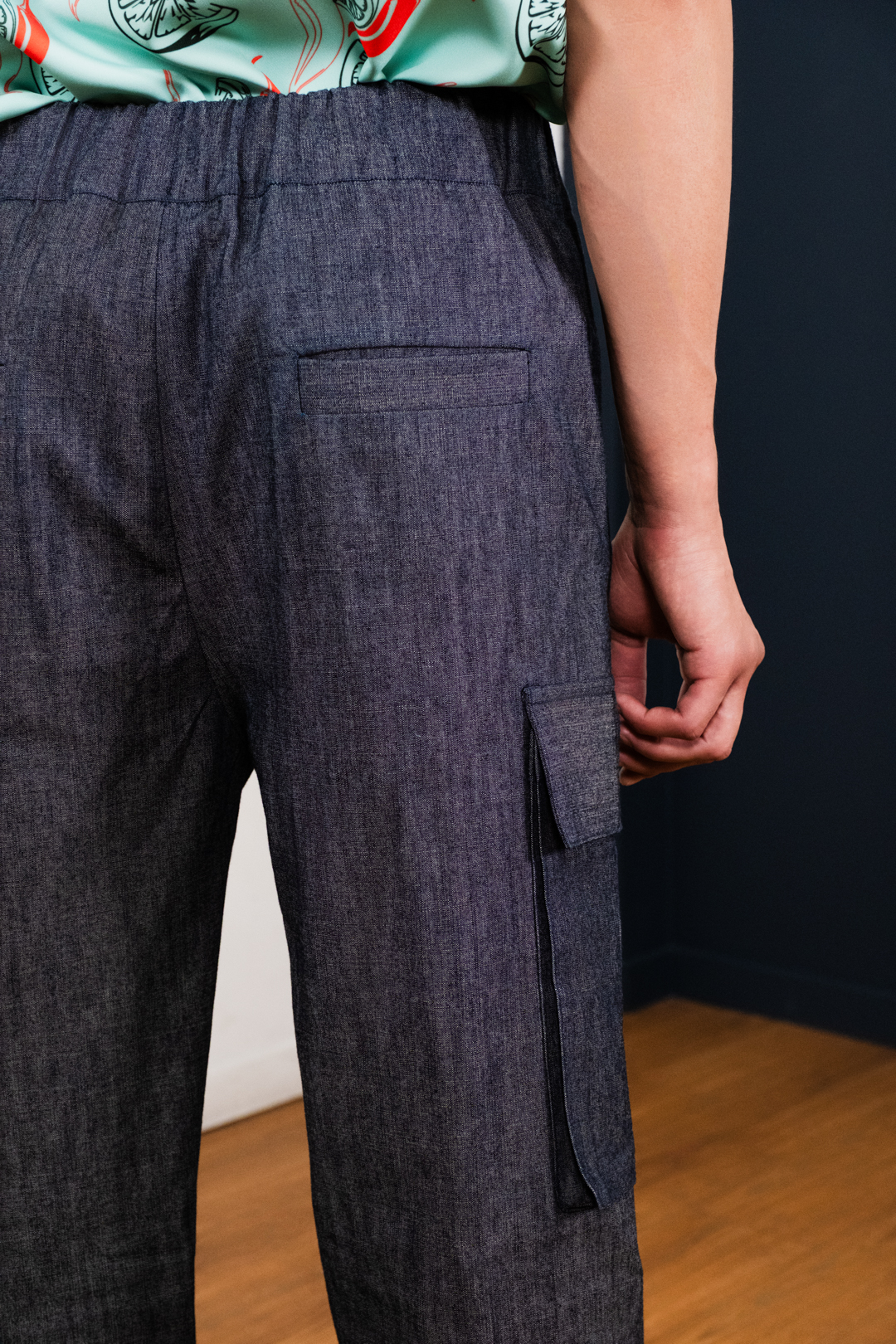 DENIM CARGO PANTS - Image 3