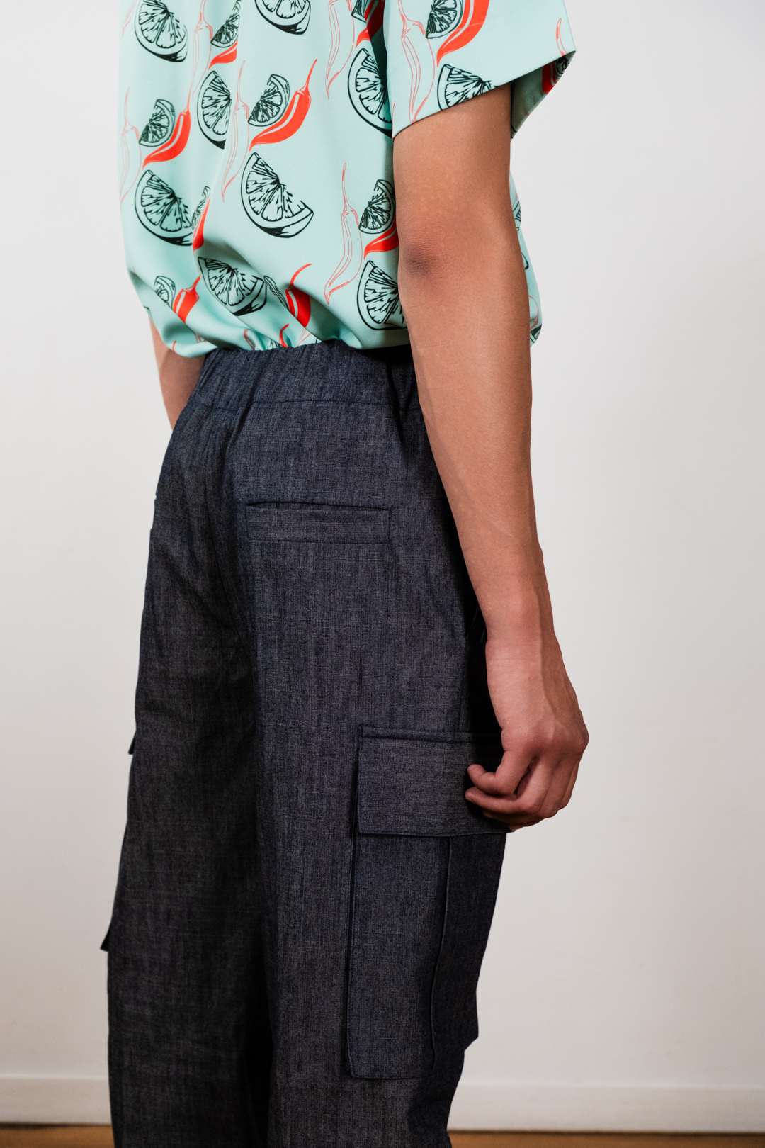 DENIM CARGO PANTS - Image 2