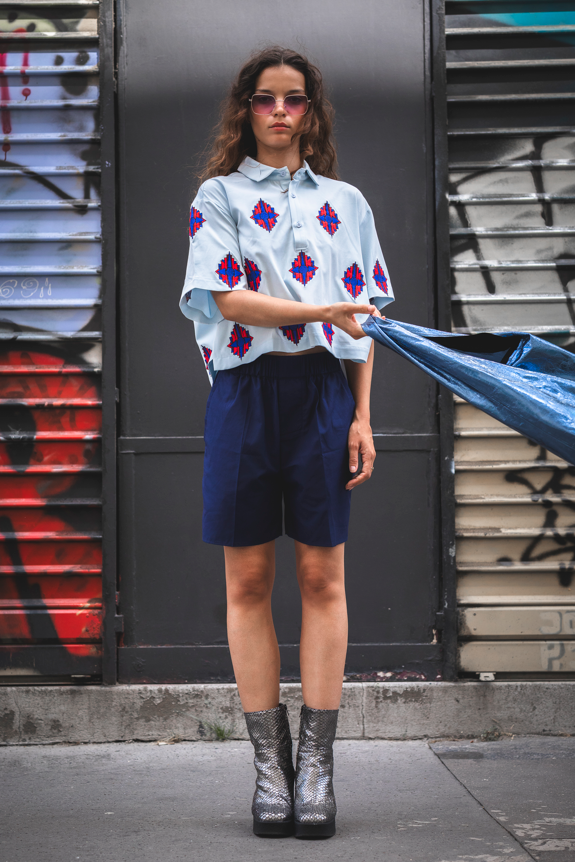 CROPPED EMBROIDERED SHIRT - Image 3