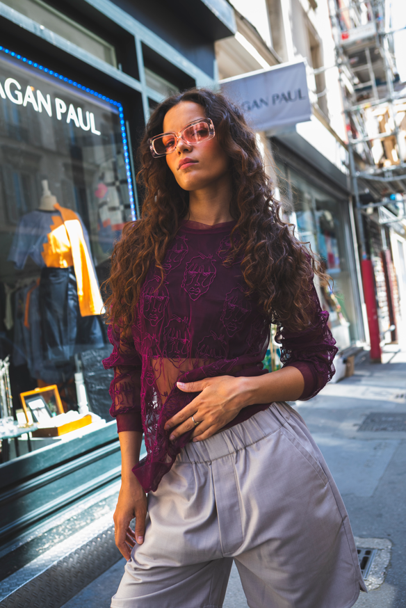 KINGSTON MESH BURGUNDY EMBROIDERED