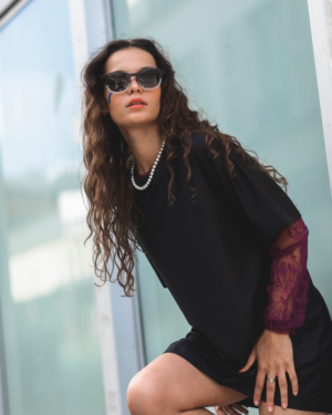 CLASSIC GAGAN PAUL DRESS IN BLACK